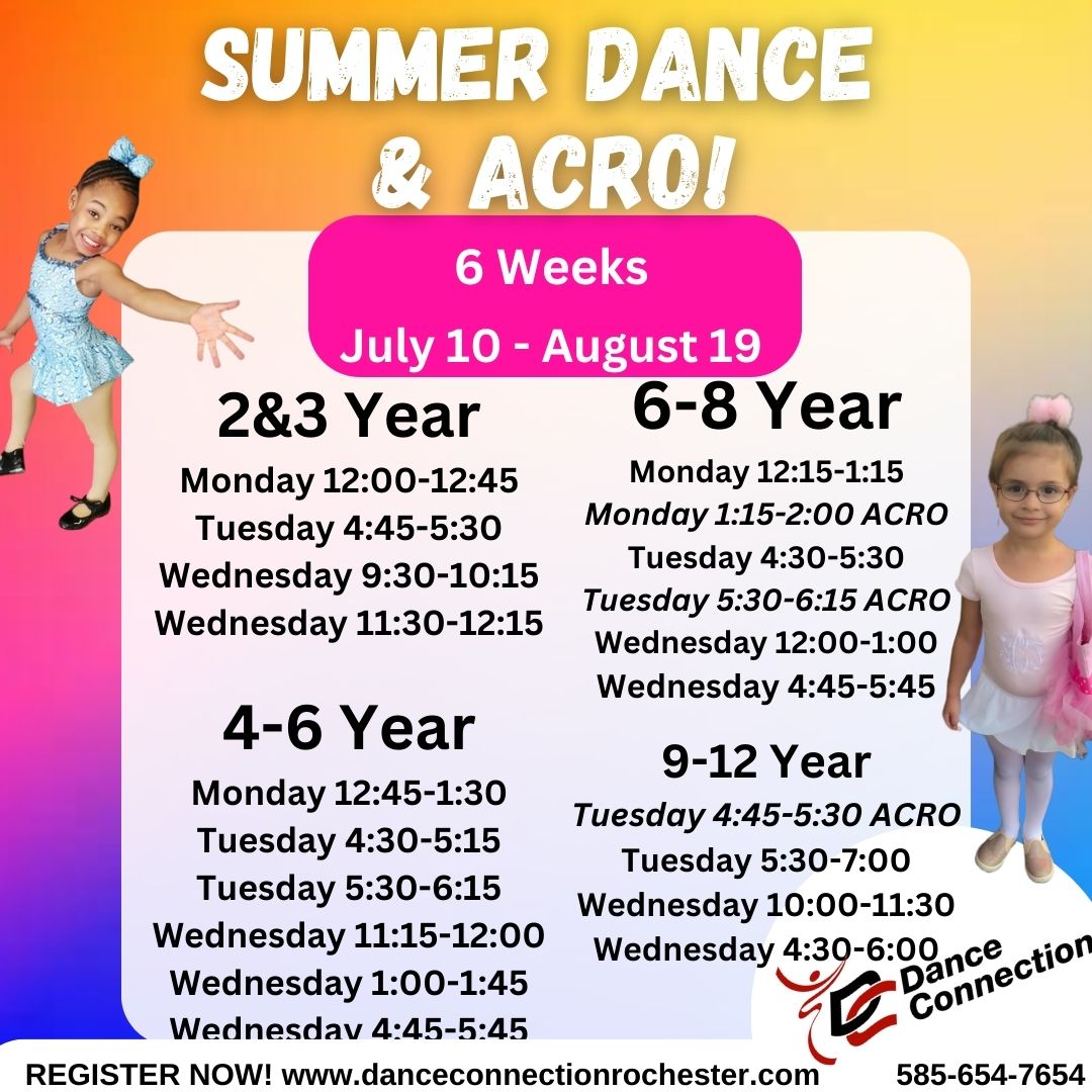 Summer Dance Classes Rochester NY Dance Connection Rochester